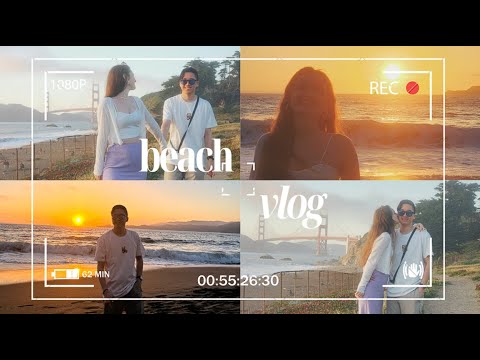 International couple SF beach vlog + naked guy😱 Meeting sunset on the beach #amwf #sanfrancisco