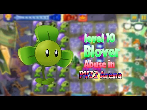 PVZ2 【Lv.10 Blover】in NEW Arena 【Shadow Pea Shooter】