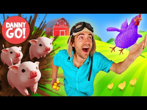 “Pigs on the Loose!” 🐷 Farm Animal Adventure | Floor is Lava Game | Danny Go! Dance Songs for Kids