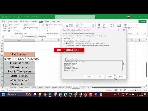 How To Split data into different columns in Microsoft Excel