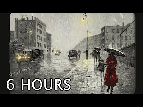 1930s In The Rain - Romantic Oldies music from another room, calming rain sounds, no thunder 6 HOURS