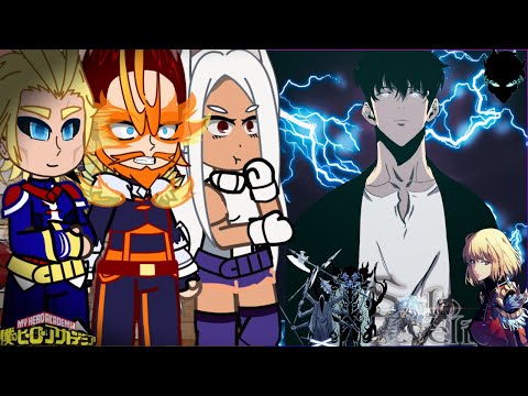 MHA/BNHA Pro heroes react to Sung Jin-Woo as new No.1 Hero || Solo Leveling