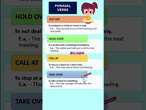 Important "Phrasal Verbs with meanings" #phrasalverbs #englishgrammar #verbs  #shorts VS ENGLISH