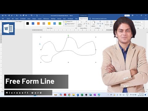 How to draw a freeform line in Word?