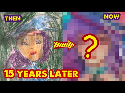 Redraw My Childhood Art - 15 YEARS | Then and Now | Huta Chan