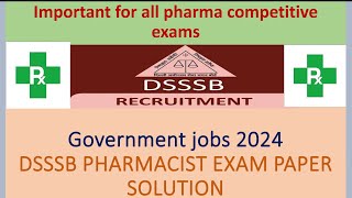 dsssb pharmacist exam pattern | dsssb pharmacist exam pattern 2024 | dsssb pharmacist exam |