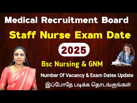 📣 MRB StaffNurse Exam Date 2025 Update /Bscnursing & GNM 📣