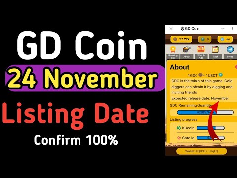 GD Coin 24 November Listing Date ll GD Coin