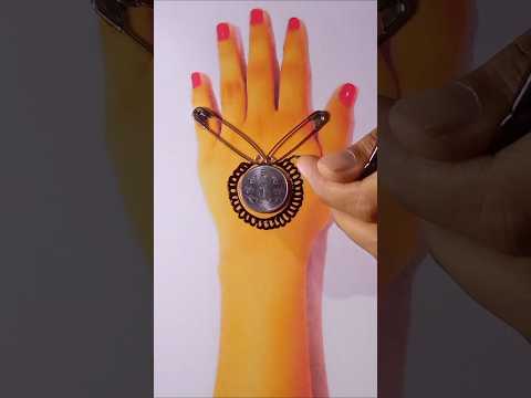 Easy coins mehndi design trick #mehndi #youtubeshorts #trending #viralvideo #shorts