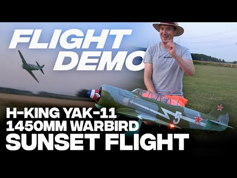 Flight Demo - H-King Yak-11 1450mm Warbird Sunset Flight