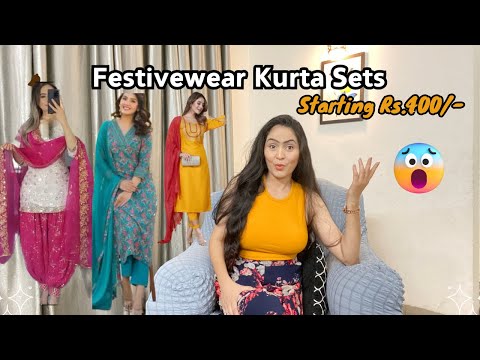 Festivewear Kurta Sets /Affordable Kurta Sets/#meeshohaul #trending #meeshokurtisethaulunder500