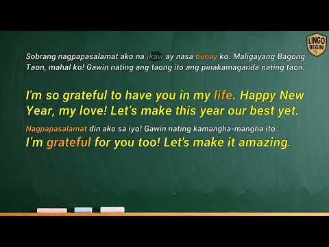 Filipino Question and Answer｜New Year's greetings｜20 Filipino sentences