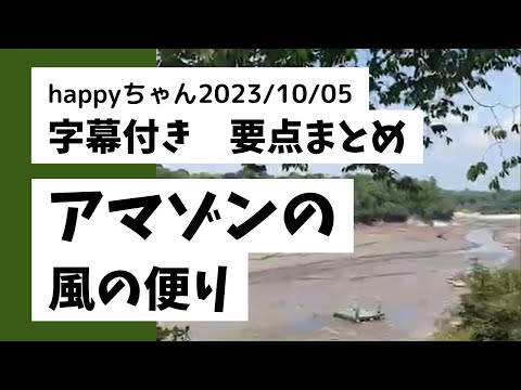 【字幕付き】要点まとめ　happyちゃん　アマゾンの風の便り　2023/10/05                     #momed #アマゾン川 #happyちゃん #ハッピーちゃん #アマゾン