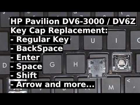 How to Repair KeyCap Key Cap HP DV6 3000 DV6Z Keyboard Key Replacement Enter Shift Space Del/Delete