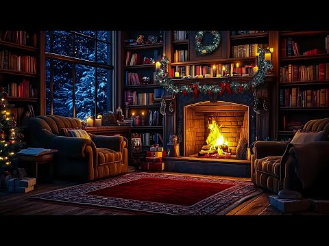 Cozy Christmas Ambience with Christmas Jazz Music 2025 🎄 Jazz Relaxing Music & Fireplace Sounds