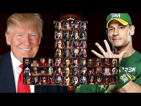 Mortal Kombat 9 - DONALD TRUMP & JOHN CENA WWE - Expert Tag Ladder - Gameplay @(1080p) - 60ᶠᵖˢ ✔