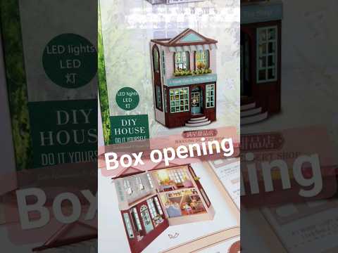 DIY miniature dollhouse kit "Dessert shop" box opening #Shorts #diydollhouse #miniaturedollhouse