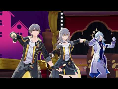 【MMD崩壊:スターレイル/Honkai:StarRail】Childish War!/おこちゃま戦争 (Okochama Sensou) [Caerus,Stella,Robin,Sunday]