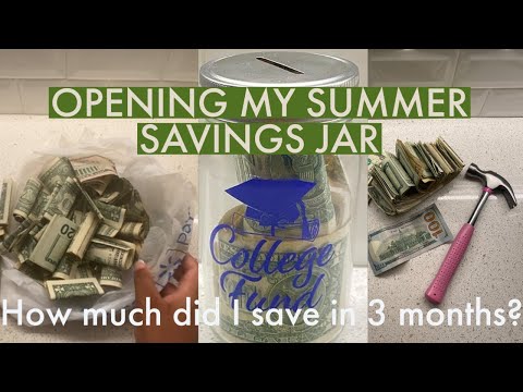 OPENING MY SUMMER SAVINGS JAR | savings challenge | How much did I save?