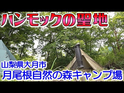 Campsite introduction! Tsukione Natural Forest Campsite! Otsuki City, Yamanash!Hammock sacred place!