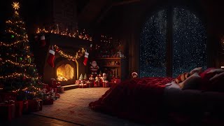 🎁Warm Christmas Ambience❄️Fireplace & Snowstorm Sounds to Stop Overthinking☕