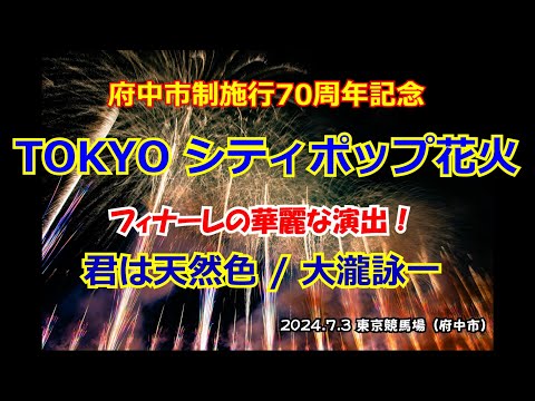 🎇君は天然色 / 大瀧詠一🎆府中市制施行70周年記念 TOKYOシティポップ花火 2024 #フィナーレ #1981年リリース #花火大会 #sugoi花火 #4K高画質