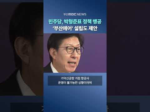 민주당, 박형준 시장 시정 비판..항공사 설립도 제안