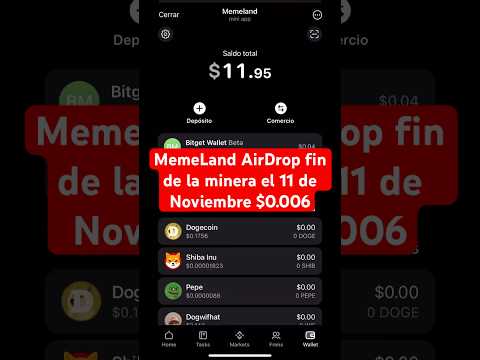 🚨AIRDROP MEMELAND FIN DE LA MINERÍA EL 11 DE NOVIEMBRE 💥🔥 #airdrop #memeland #telegram #crypto