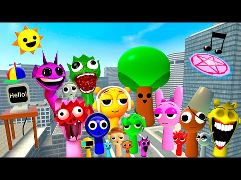 🏣 BIG CITY ALL INCREDIBOX SPRUNKI SONG FAMILY SPARTAN KICKING in Garry's Mod !