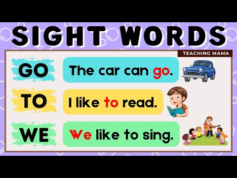 LET'S READ! | NEW SIGHT WORDS SENTENCES | GO, TO, WE | PRACTICE READING ENGLISH | TEACHING MAMA