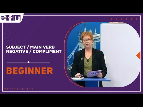 Let's Start English 100 Lesson 24 / Subject / Main Verb / Negative / Compliment