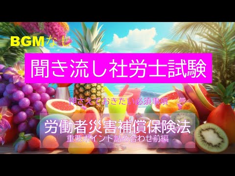 【社労士試験】聞き流し労災保険法重要ポイント詰め合わせ(BGMなし)