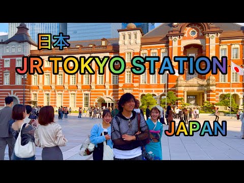 [4K HDR] Tokyo JR Station View. # Walking Tour from Marunouchi to Hibiya Park. Tokyo, Japan.