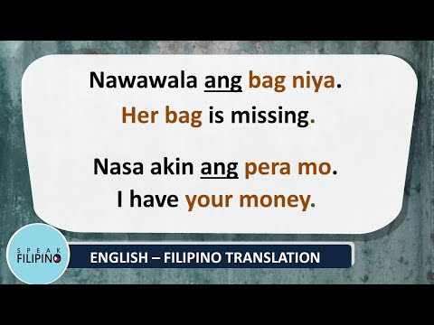 HOW TO USE "ANG" in FILIPINO PHRASES & SENTENCES!