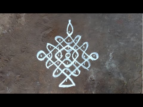 chithirai madham 6×1 pulli kolam||easy pulli kolam