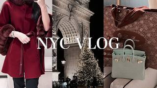 NYC VLOG | Let's Go Shopping Together! | Hermès, Loro Piana, Chanel, LV, AP | First Snow | Chirstmas