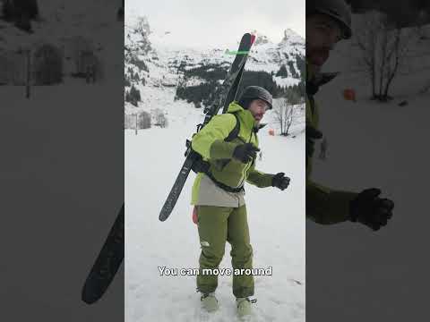 How do I carry skis on a pack?