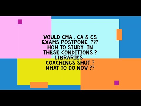 HOW TO STUDY IN THESE SITUATION | WHEN WILL CMA , CS & CA  EXAMS HAPPEN |  #CMA #CS #CA .