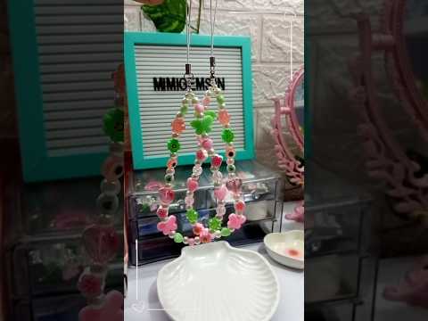 DIY Cute Pastel Phonecharm  #shortvideo #diy #shortsfeed #shortsvideo #diycrafts #artandcraft #beads