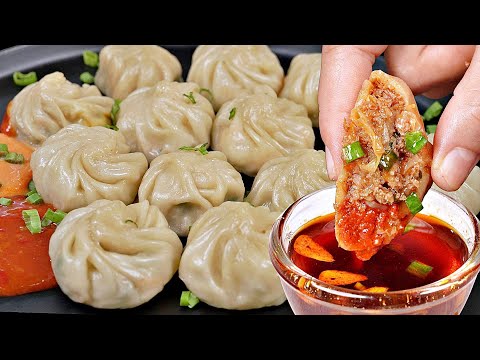 मोमोज बनानेका सबसे बेस्ट और आसान तरीका जो सबको पसंद आएंगे | Veg Soya Momos Recipe with dip