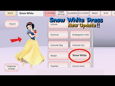 You can now dress as Snow White سنو وايت Sakura School Simulator