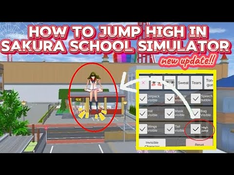 You can now jump high!! يمكنك الآن القفز عاليا!! في Sakura School Simulator