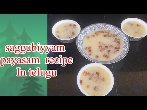 saggubiyyam payasam in telugu# Lv kitchen