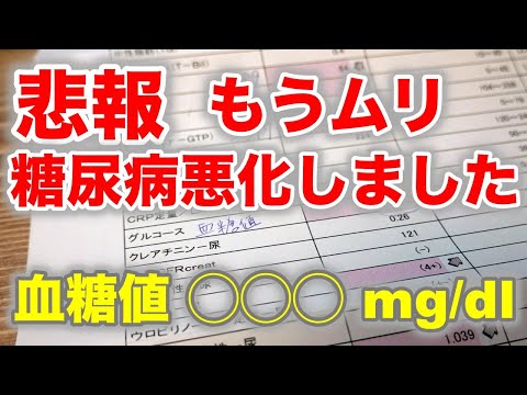 【糖尿病 症状】悲報 血糖値が悪化したが糖質制限とかに疲れました。糖尿病が悪化すると当然気持ちが落ちる ♯05