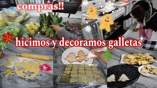 haciendo y decorando galletas ✅/ compras para la cena navideña 🎄