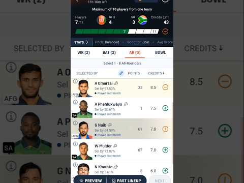 afg vs sa dream11 team kaise banaye| afg vs sa dream11afg vs sa dream11 prediction odi match