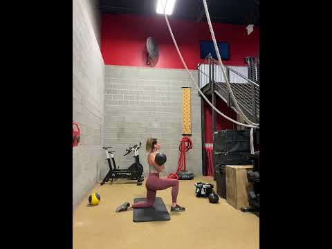 Kettlebell Half-kneeling Overhead Press