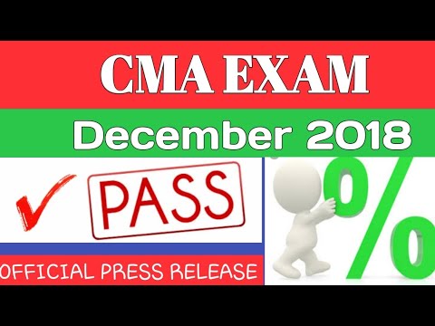 CMA official pass percentage for dec 2018 exams