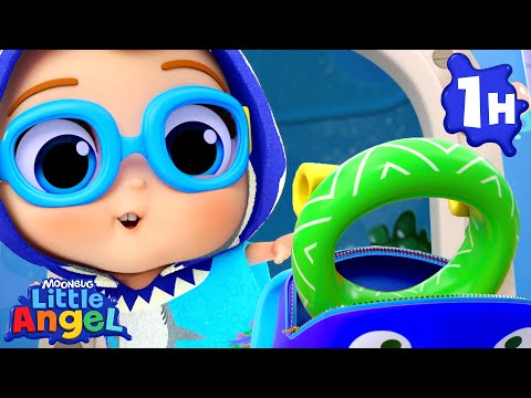 All by Myself! Baby John Prepares for the Pool! | Little Angel Kids Songs & Nursery Rhymes