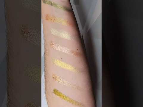 My ALL TIME FAVORITE GOLD shades 😍 #swatches #gold #makeup #shorts